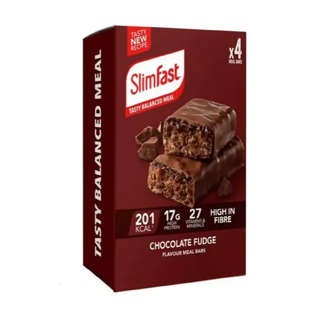 SlimFast Meal Replacement Bar Chocolate Fudge (4 x 60g)
