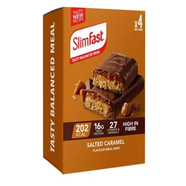 SlimFast Meal Replacement Bar Salted Caramel (4 x 60g)